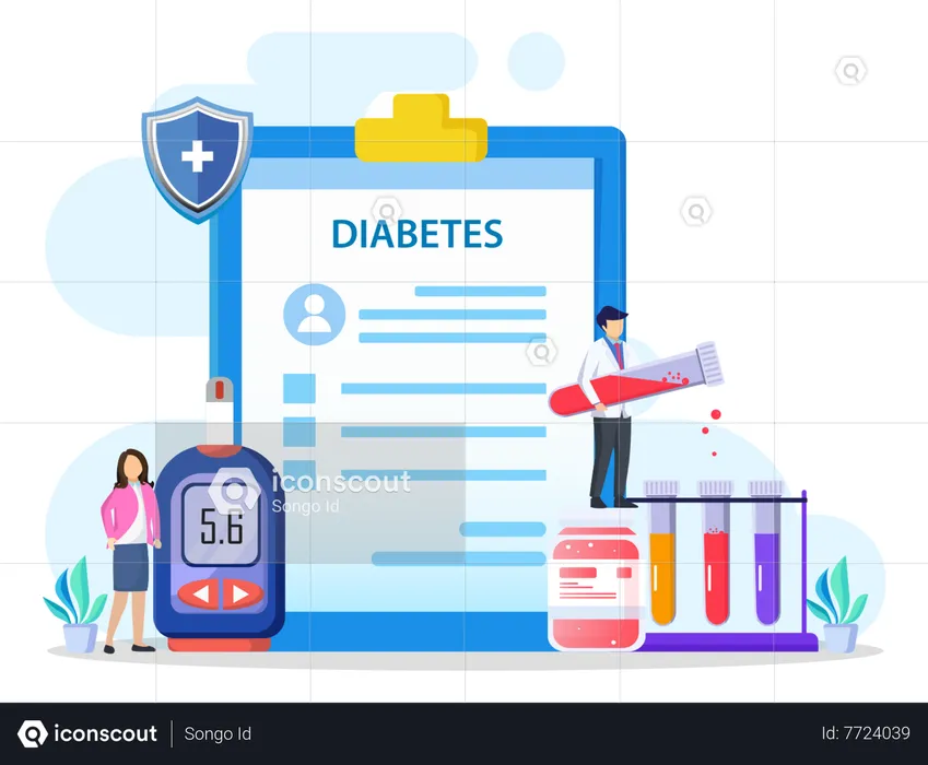 Blood Sugar Analysis  Illustration