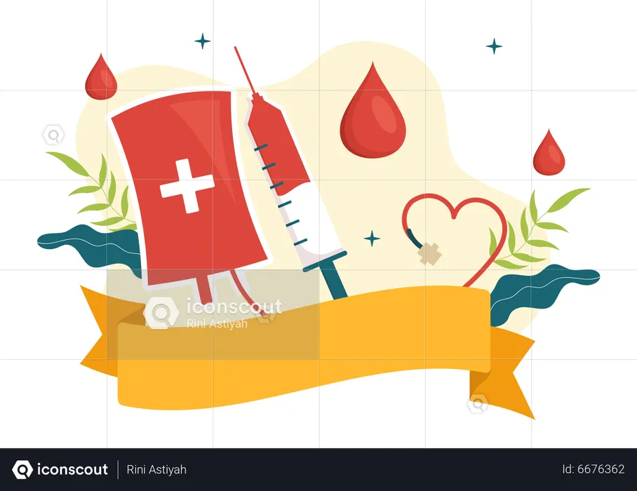 Blood Transfusion  Illustration