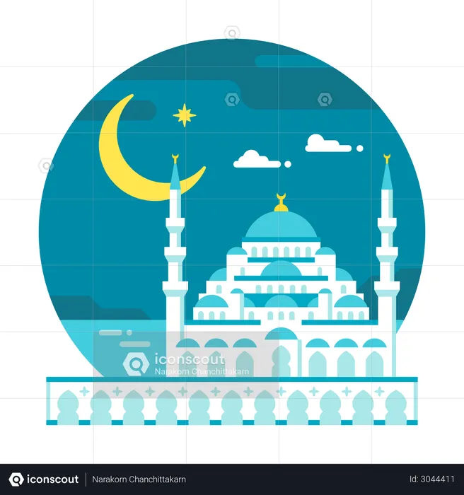 Blue mosque  Illustration