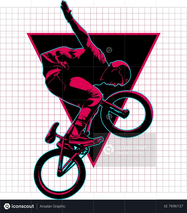 Best Bmx Freestyle Illustration Download In PNG & Vector Format