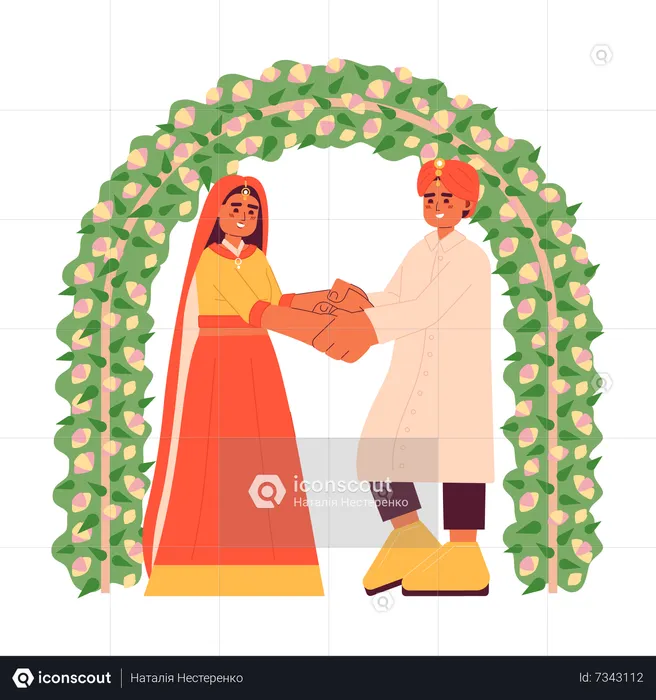 Boda hindú  Ilustración