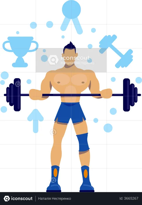 Bodybuilding training  Illustration