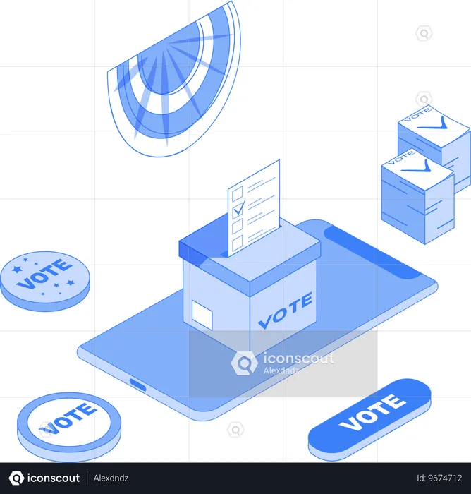 Boîte de vote pour l'élection  Illustration