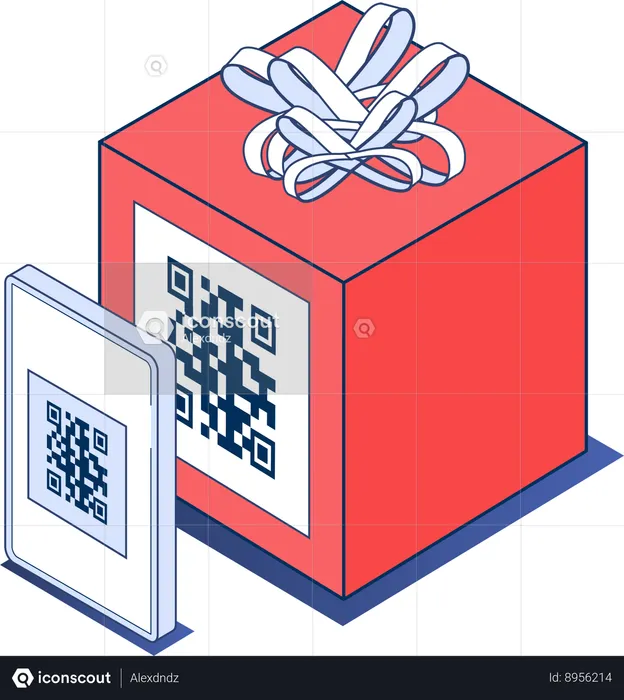 Boîte à code QR  Illustration