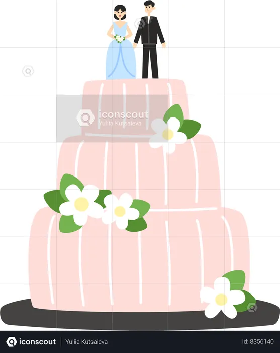 Bolo de casamento  Ilustração