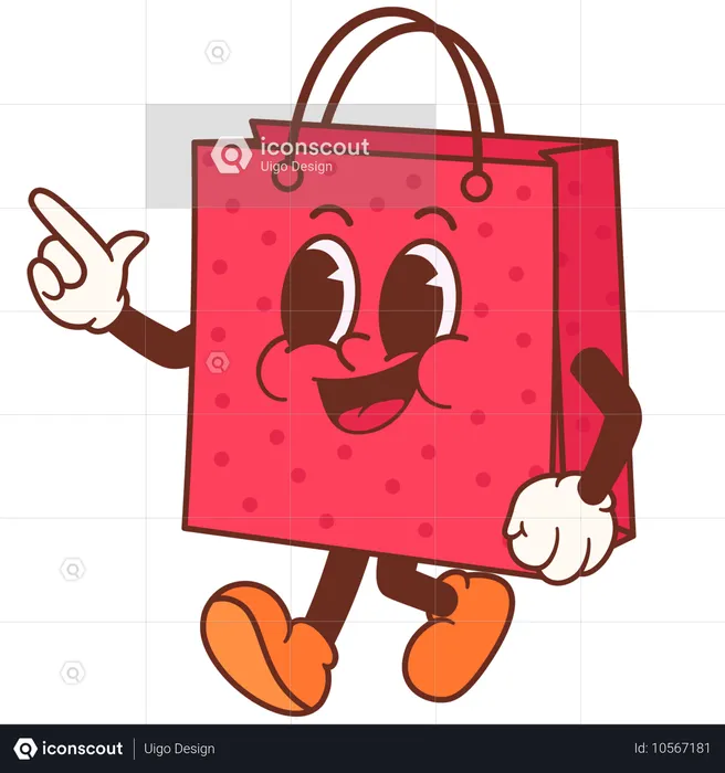 Bolsa de compras fofa  Ilustração