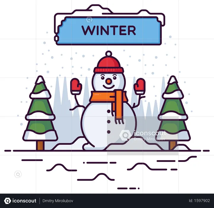 Bonhomme de neige  Illustration