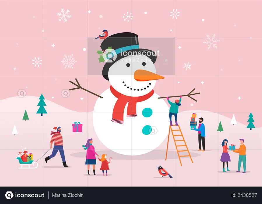 Bonhomme de neige  Illustration