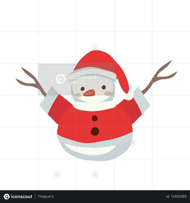 Bonhomme de neige pour les enfants  Illustration