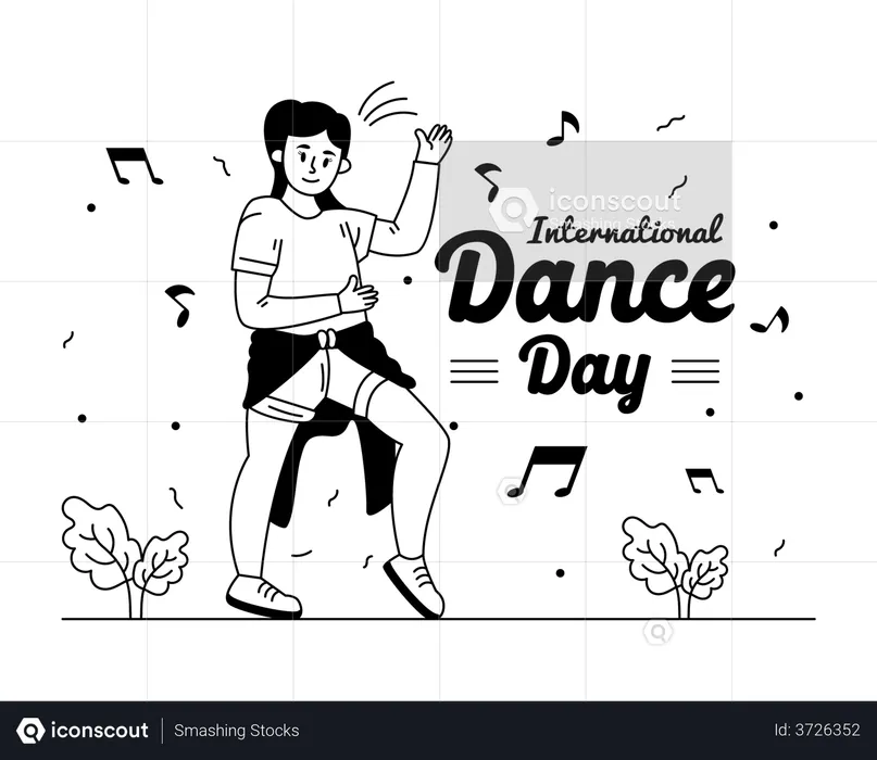 Bonne journée de danse  Illustration