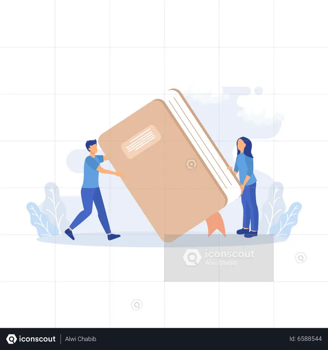 Book exchange and reuse  Illustration