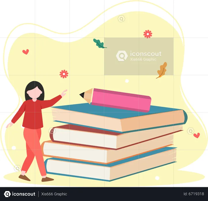 Book Lover  Illustration