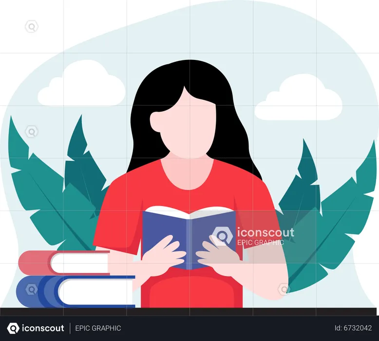 Book Lover  Illustration