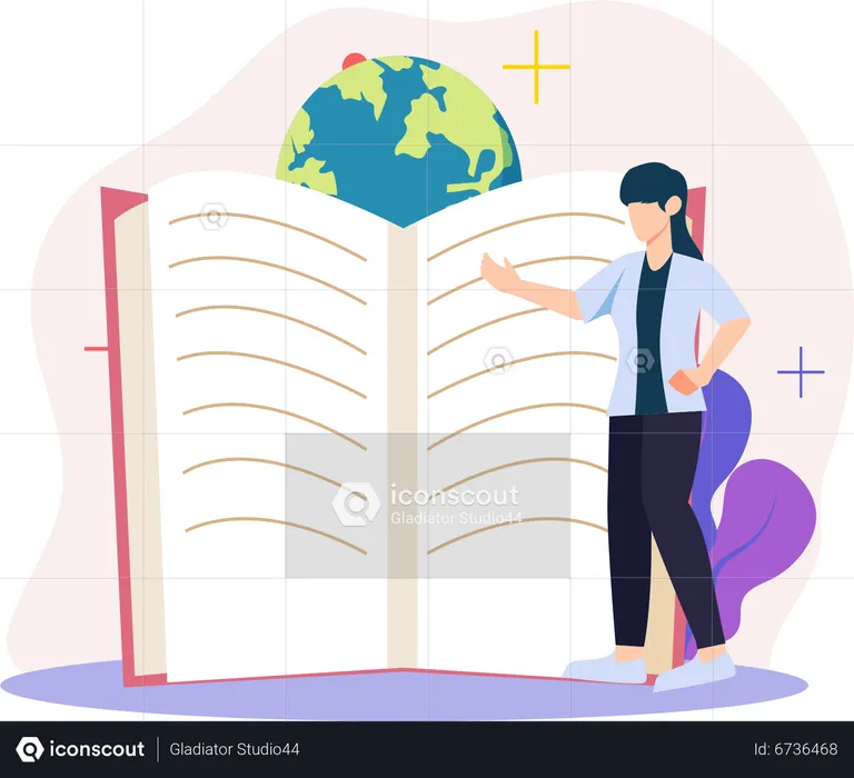 Book Reader  Illustration