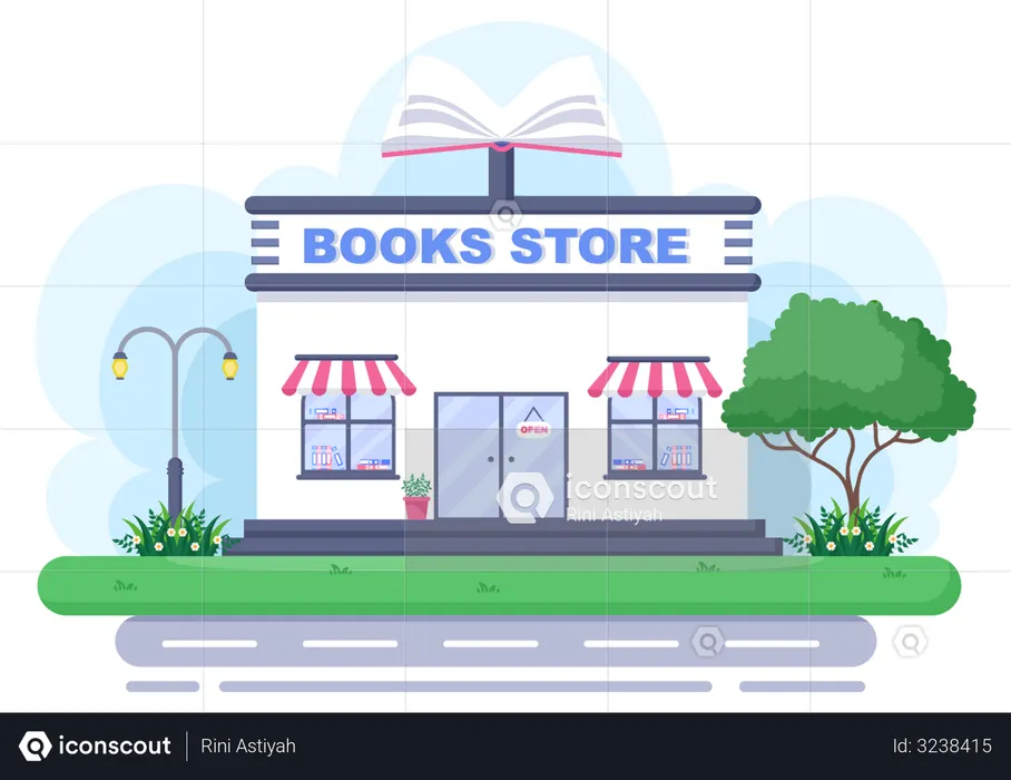 Book Shop  Illustration