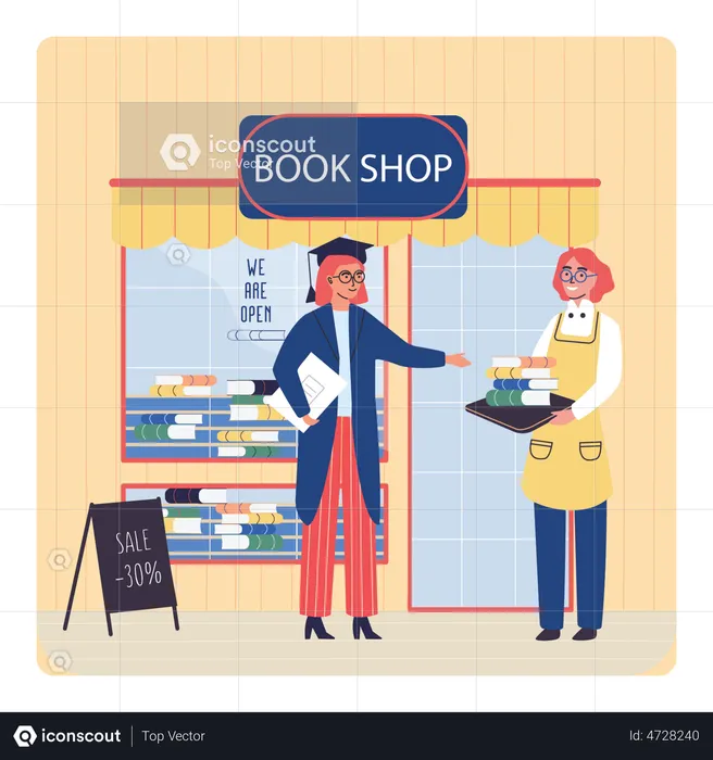 Book shop  Illustration