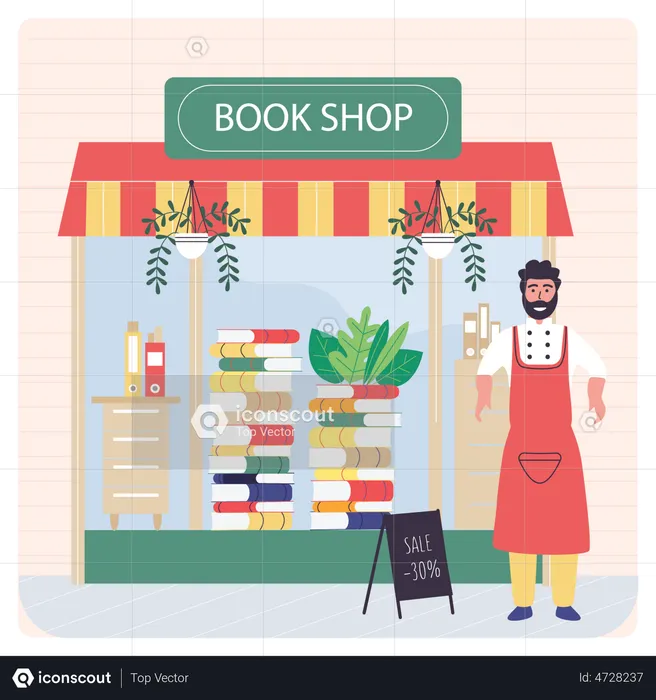 Book Store Sale  Illustration