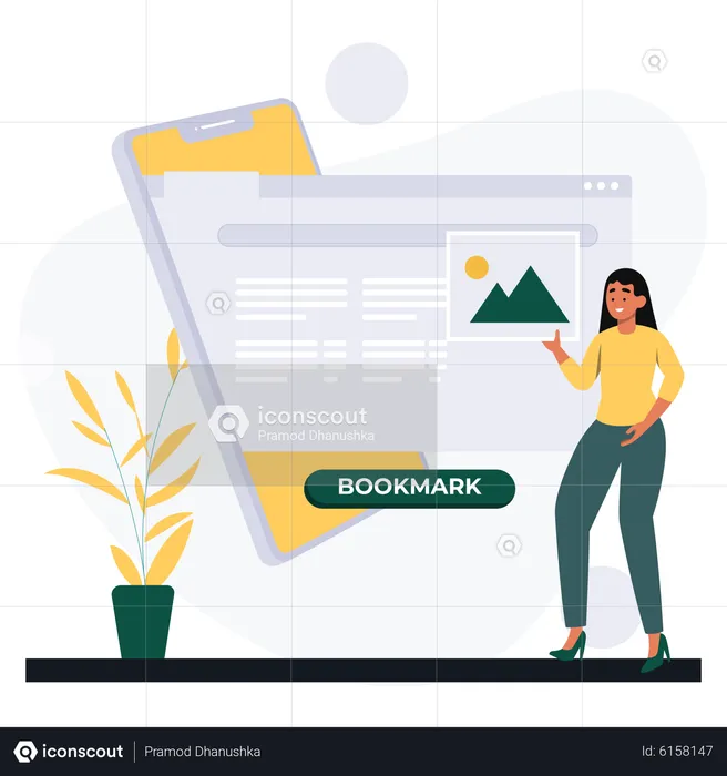 Bookmark Website  Illustration