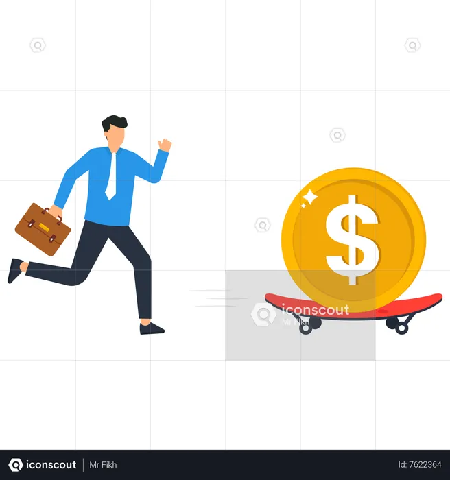 Boost financial earning or income, get rich fast or high growth investment, business opportunity or salary rising up  Illustration