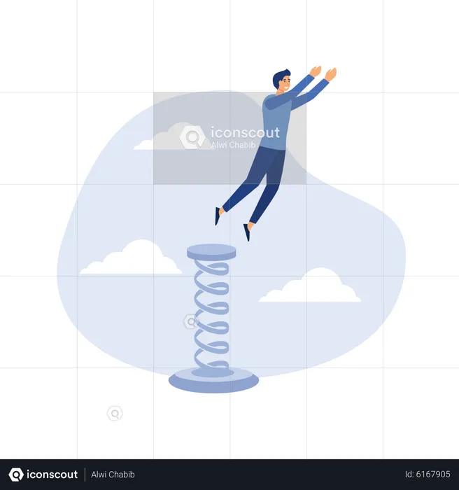 Boost up business growth  Illustration