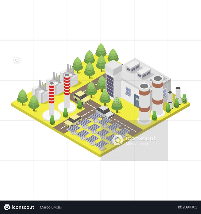 Station de charge  Illustration