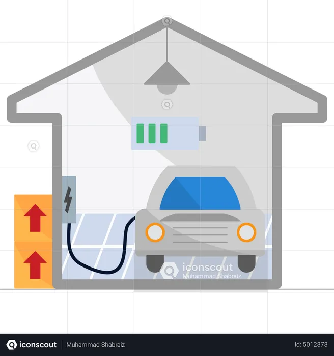 Borne de recharge pour voiture  Illustration