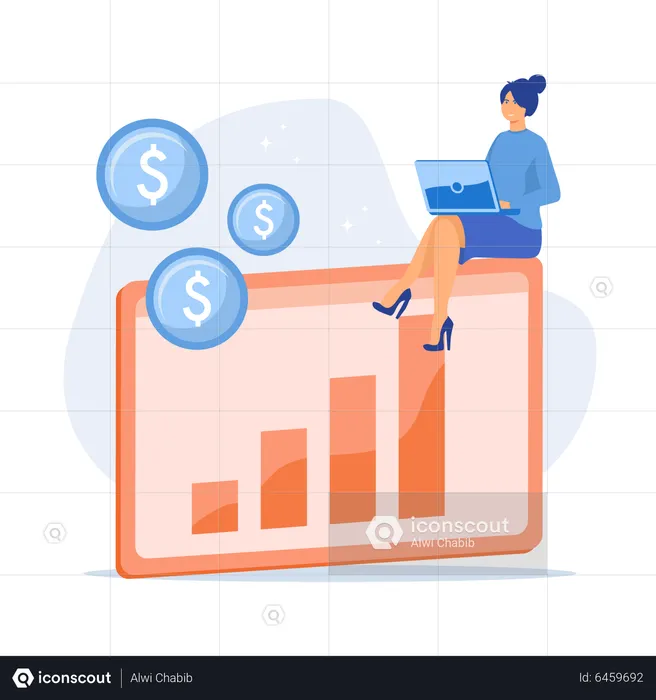 Investitionen an der Börse  Illustration