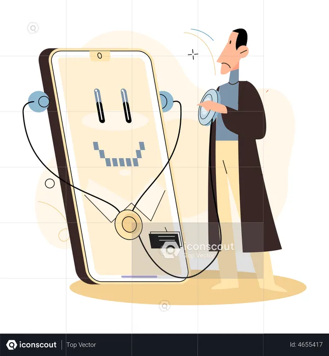 Bot de consulta médica on-line  Ilustração