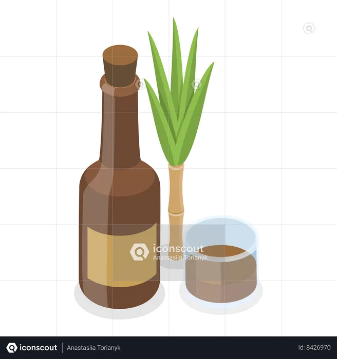 Bottle of alcohol  Illustration