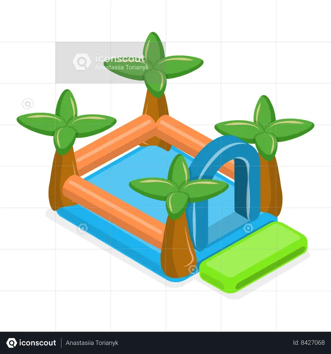 Bouncy Inflatable Castles  Illustration