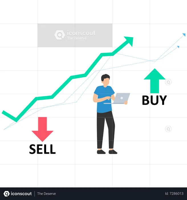 Bourse et bourse  Illustration