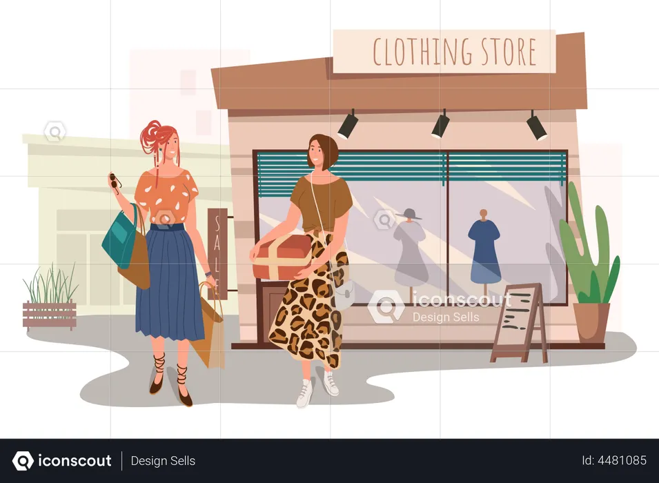 Boutique Shop  Illustration
