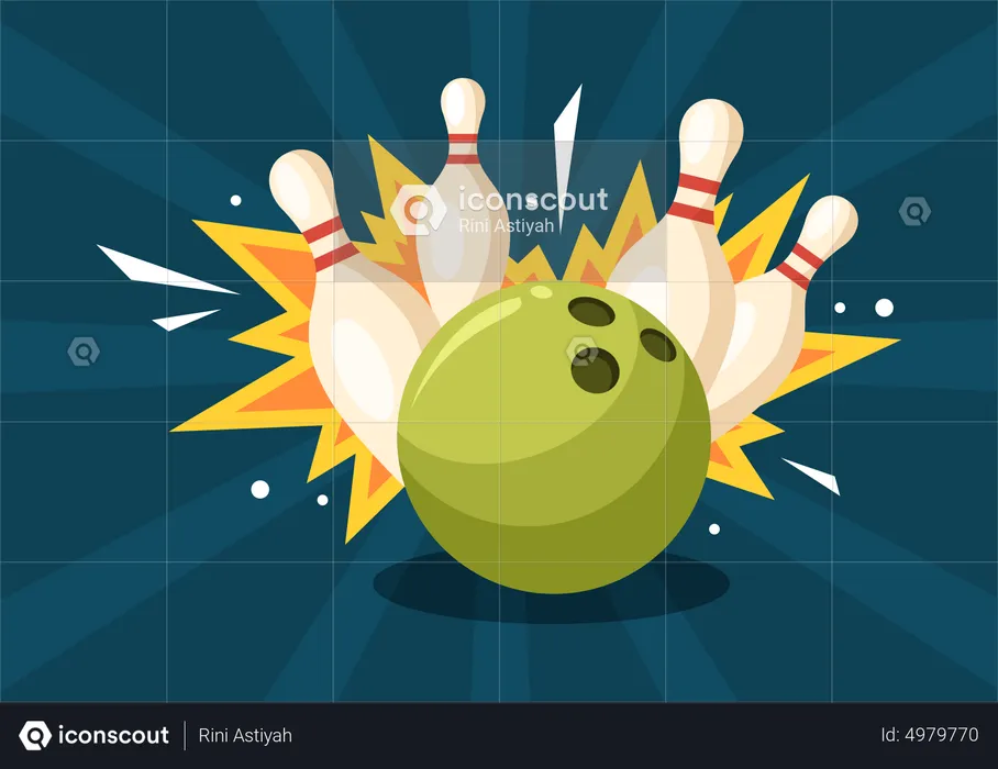 Bowling Game  Illustration