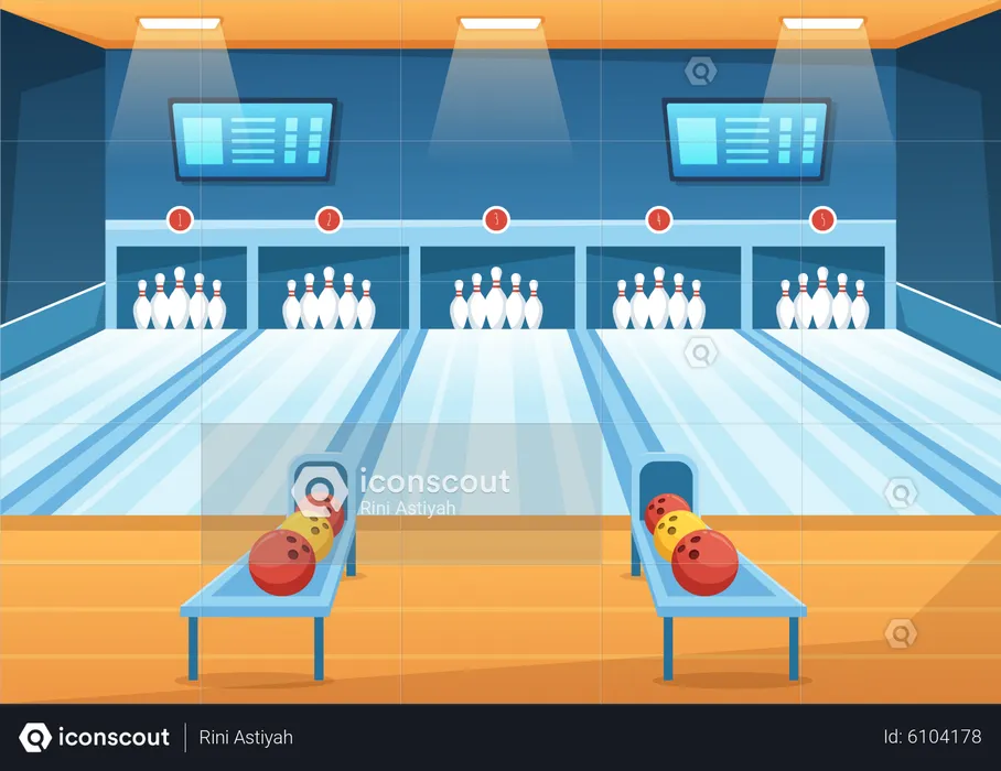 Bowling Game  Illustration