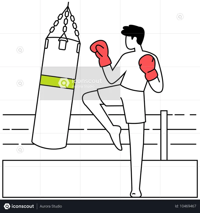 Entraînement de boxe  Illustration