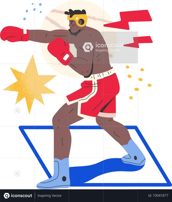 Boxeador masculino  Ilustração