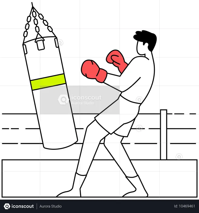 Boxing athlete  Illustration