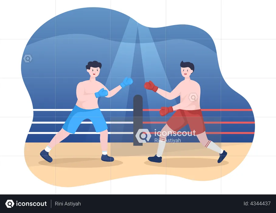 Boxing Match  Illustration