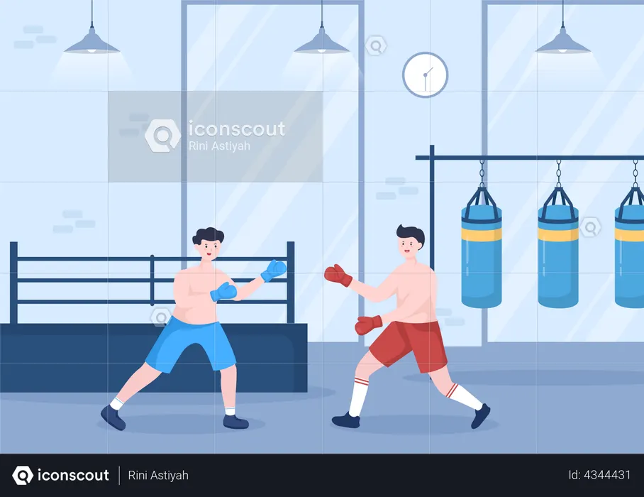 Boxing Match  Illustration
