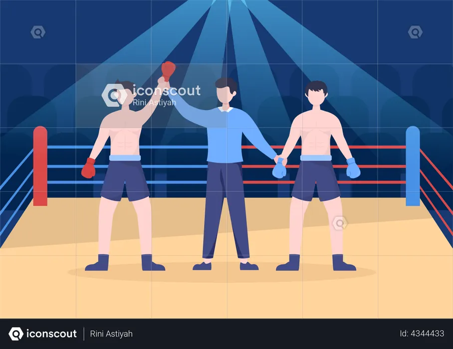 Boxing Match winner  Illustration