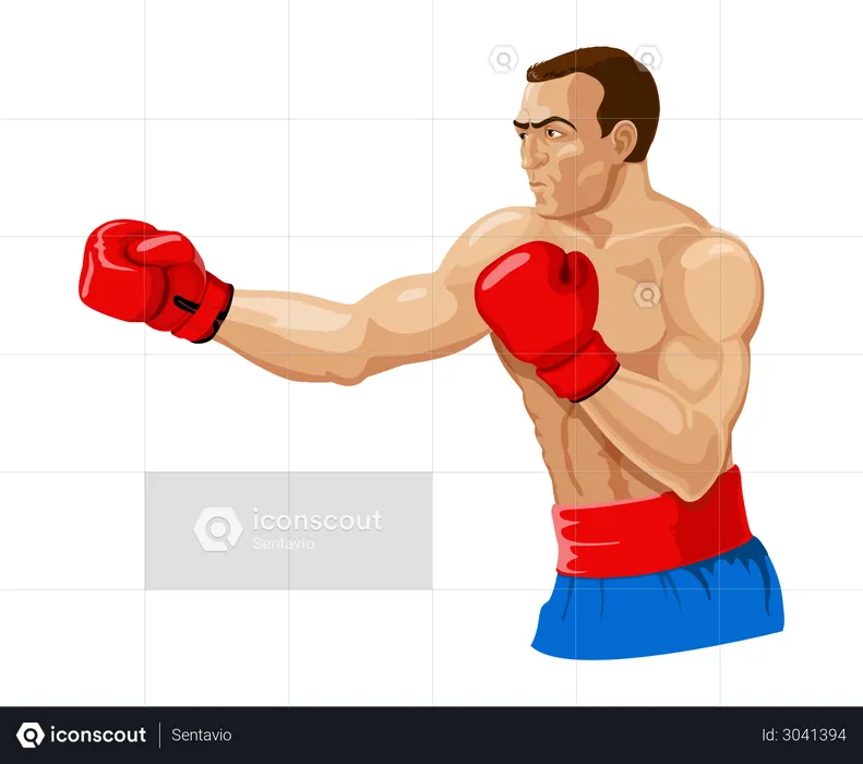 Boxing player  Illustration