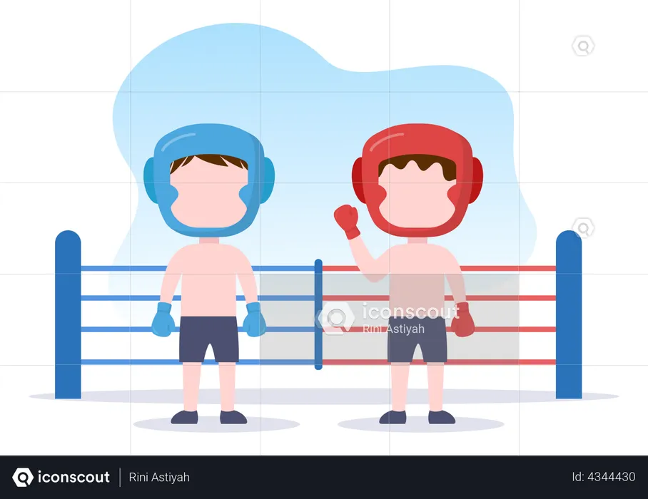 Boxing Players  Illustration