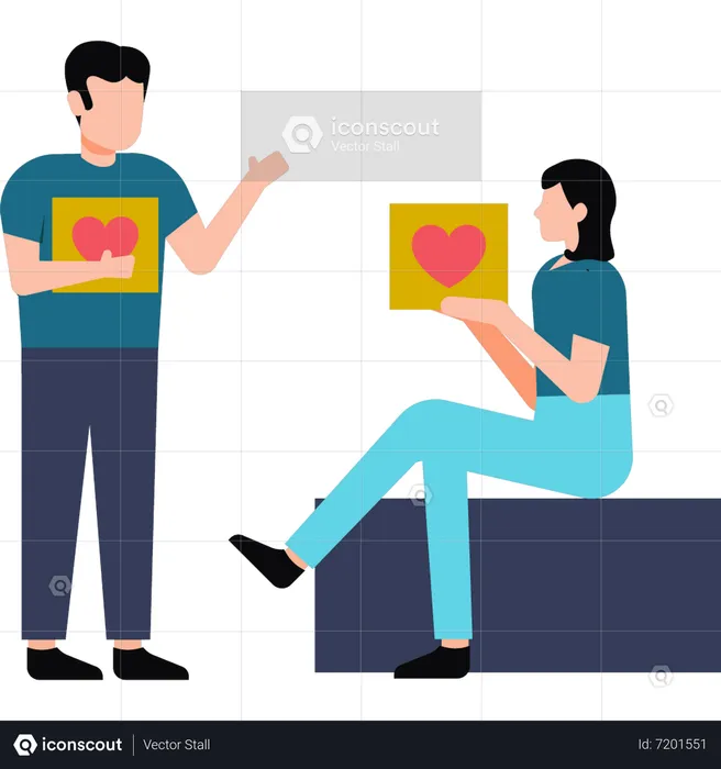 Boy and girl holding charity boxes  Illustration