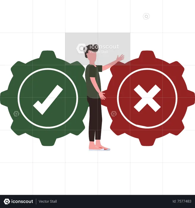 Boy Choose Between Yes And No Illustration - Free Download ...