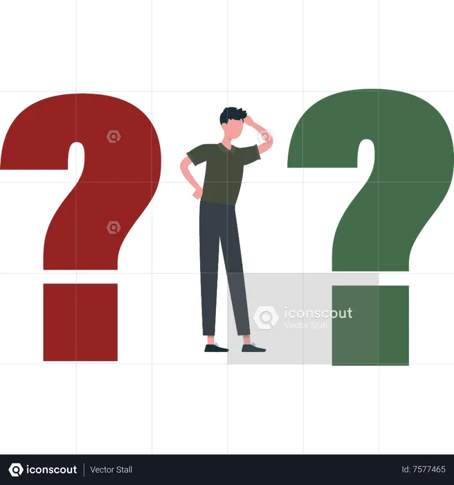 Boy confused  Illustration