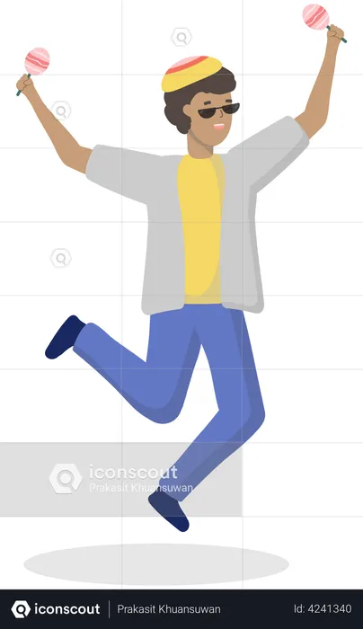 Boy dancing  Illustration