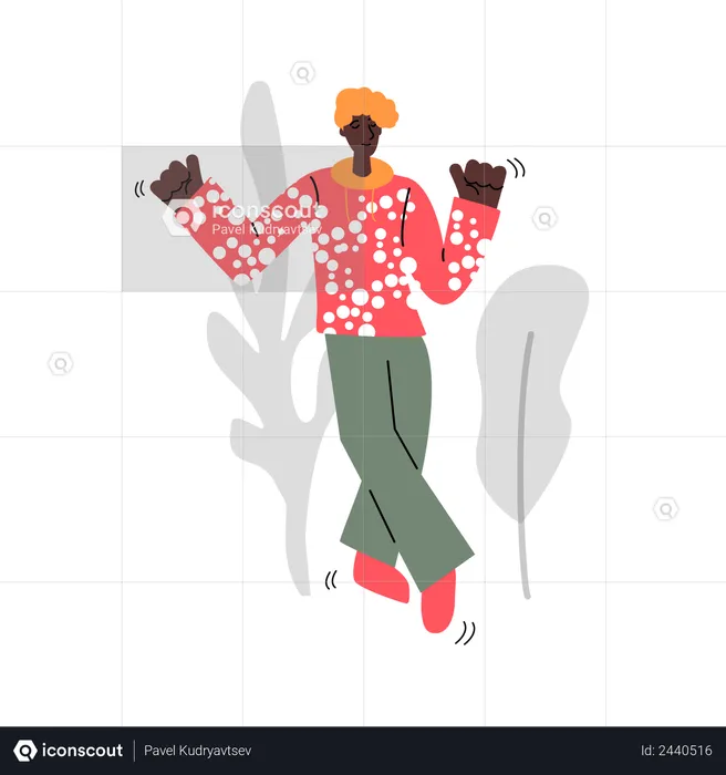 Boy dancing  Illustration