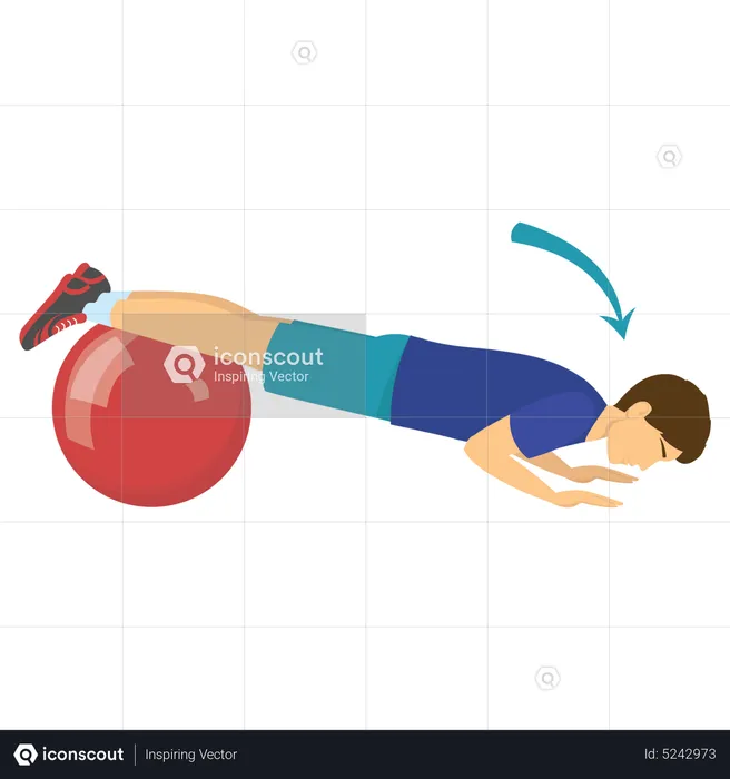 Boy exercising  Illustration