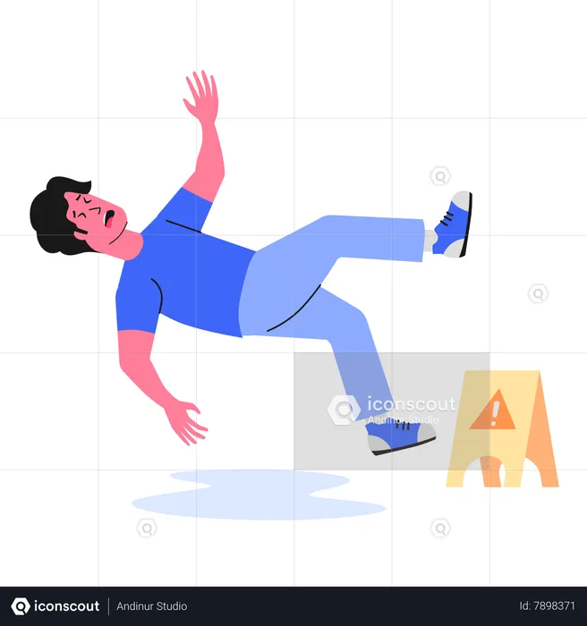 Boy falling down  Illustration
