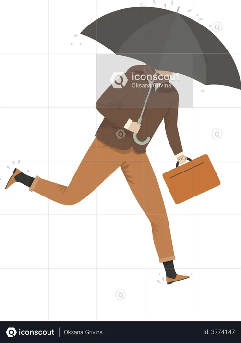 Boy going to office  Illustration